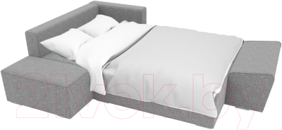 Комплект мягкой мебели Лига Диванов Хавьер левый / 101264 (рогожка серый)