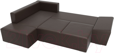 Комплект мягкой мебели Лига Диванов Хавьер левый / 101269 (экокожа коричневый)