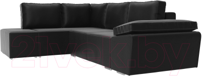Комплект мягкой мебели Лига Диванов Хавьер левый / 101271 (экокожа черный)
