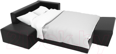 Комплект мягкой мебели Лига Диванов Хавьер левый / 101271 (экокожа черный)
