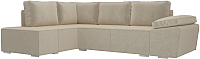 Комплект мягкой мебели Лига Диванов Хавьер левый / 101250 (микровельвет бежевый) - 