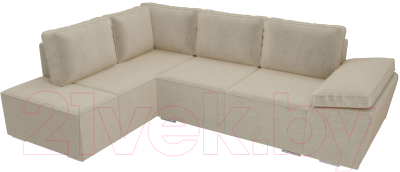 Комплект мягкой мебели Лига Диванов Хавьер левый / 101250 (микровельвет бежевый)