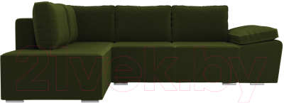 Комплект мягкой мебели Лига Диванов Хавьер левый / 101253 (микровельвет зеленый)