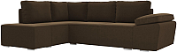 Комплект мягкой мебели Лига Диванов Хавьер левый / 101255 (микровельвет коричневый) - 