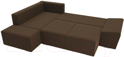 Комплект мягкой мебели Лига Диванов Хавьер левый / 101255 (микровельвет коричневый)