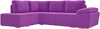 Комплект мягкой мебели Лига Диванов Хавьер левый / 101256 (микровельвет фиолетовый) - 