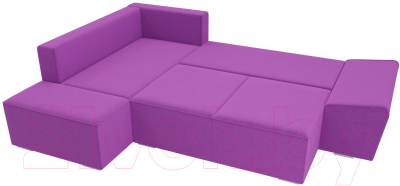 Комплект мягкой мебели Лига Диванов Хавьер левый / 101256 (микровельвет фиолетовый)