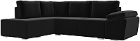Комплект мягкой мебели Лига Диванов Хавьер левый / 101258 (микровельвет черный) - 