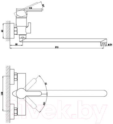 Смеситель Gross Aqua Moderna 7213278С-35L(F)