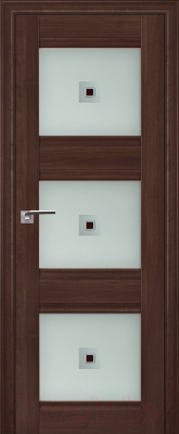Дверь межкомнатная ProfilDoors 4X 70x200 (орех сиена/стекло матовое/коричневый фьюзинг)