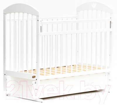 Детская кроватка Bambini Comfort М / 01.10.19 (белый)