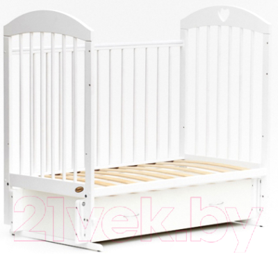 Детская кроватка Bambini Comfort М / 01.10.19 (белый)
