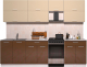 Кухонный гарнитур Интерлиния Мила Gloss 50-27 (ваниль/шоколад глянец) - 