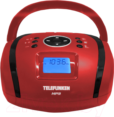 Магнитола Telefunken TF-SRP3449RB (красный/черный)