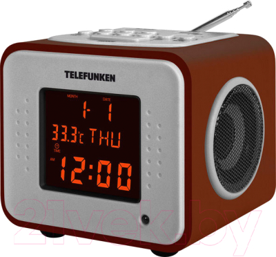 Радиочасы Telefunken TF-1575U (темное дерево)