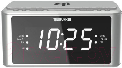 Радиочасы Telefunken TF-1595U (серебристый)