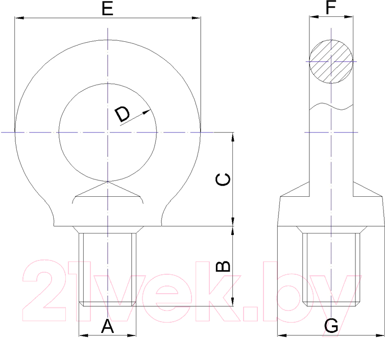 Болт ЕКТ М24 DIN580 / C90037