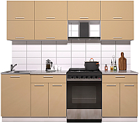 Кухонный гарнитур Интерлиния Мила Gloss 60-23 (капучино глянец) - 