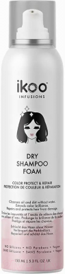 Сухой шампунь для волос Ikoo Infusions Dry Shampoo Foam Color Protect and Repair