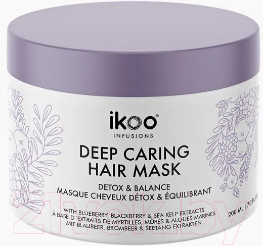 Маска для волос Ikoo Infusions Detox and Balance Deep Caring Hair Mask