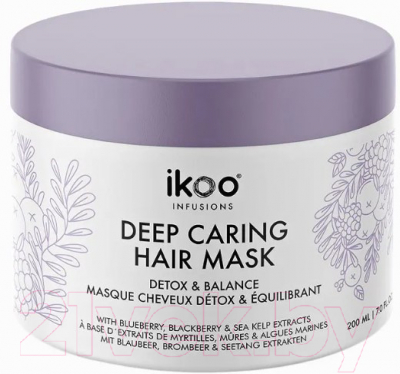 Маска для волос Ikoo Infusions Detox and Balance Deep Caring Hair Mask (200мл)