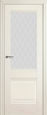 Дверь межкомнатная ProfilDoors 2X 60x200 (эшвайт/стекло/ромб)