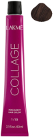 Крем-краска для волос Lakme Collage Creme Hair Color перманентная 4/45 (60мл, средний шатен медно-махагоновый ) - 