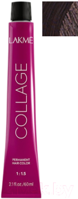 Крем-краска для волос Lakme Collage Creme Hair Color перманентная 5/22 (60мл, светлый шатен фиолетовый яркий)
