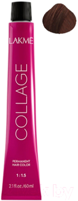 Крем-краска для волос Lakme Collage Creme Hair Color перманентная 5/44 (60мл, светлый шатен медный яркий )