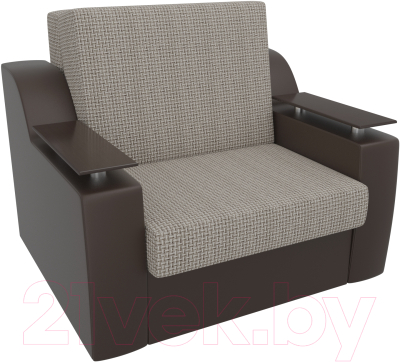 Кресло-кровать Лига Диванов Сенатор / 100700 (80, корфу 02/экокожа коричневый)
