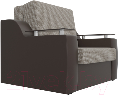 Кресло-кровать Лига Диванов Сенатор / 100700 (80, корфу 02/экокожа коричневый)