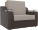 Кресло-кровать Лига Диванов Сенатор / 100701 (80, рогожка бежевый/экокожа коричневый) - 