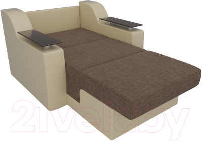 Кресло-кровать Лига Диванов Сенатор / 100702 (80, рогожка коричневый/бежевый)