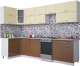 Готовая кухня Интерлиния Мила Gloss 50-12x30 (ваниль/шоколад глянец) - 