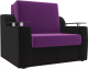 Кресло-кровать Лига Диванов Сенатор / 100695 (80, микровельвет фиолетовый/черный) - 