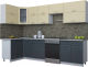 Кухонный гарнитур Интерлиния Мила Gloss 60-12x30 (ваниль/асфальт глянец) - 