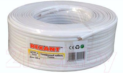 Кабель Rexant CCA ШТЛП-4 / 01-5101-3 (100м, белый)