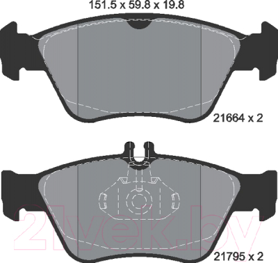 Тормозные колодки Textar 2166404