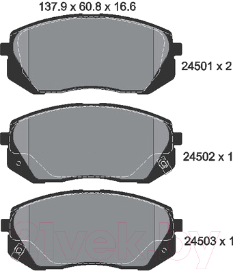 Тормозные колодки Textar 2450101