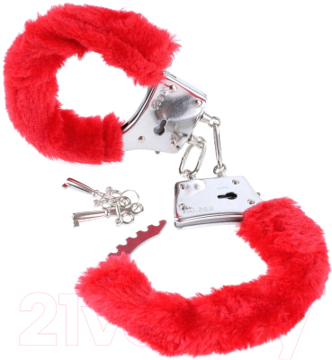 Наручники Pipedream Beginners Furry Cuffs 15974 / PD3800-15 (красный)