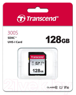 Карта памяти Transcend SDXC 300S 128GB (TS128GSDC300S)