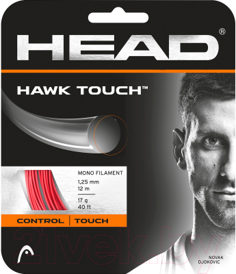 Струна для теннисной ракетки Head Hawk Touch 17 / 281204 (12м, красный)