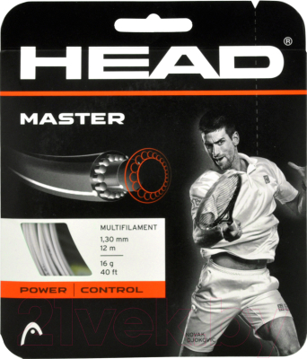Струна для теннисной ракетки Head Master 16 / 281023 (12м, серебристый)