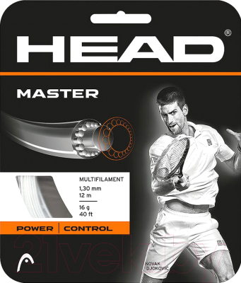 Струна для теннисной ракетки Head Master 16 / 281023 (12м, белый)