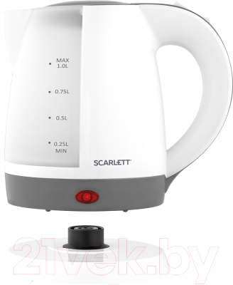 Электрочайник Scarlett SC-EK18P53 (белый/серый)