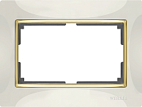 Рамка для выключателя Werkel WL03-Frame-01-DBL / a035259 (слоновая кость/золото) - 