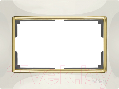 Рамка для выключателя Werkel WL03-Frame-01-DBL / a035259 (слоновая кость/золото)