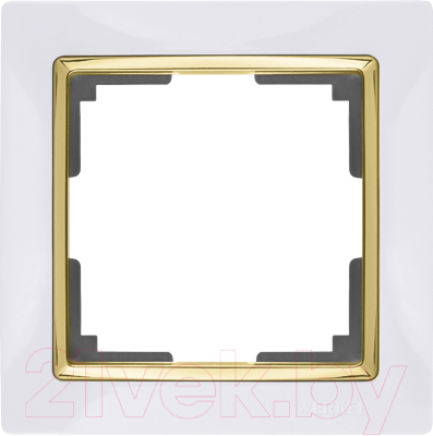 Рамка для выключателя Werkel WL03-Frame-01 / a035252 (белый/золото)