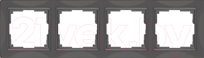 Рамка для выключателя Werkel Basic WL03-Frame-04 / a036701 (серо-коричневый)