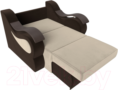 Кресло-кровать Лига Диванов Меркурий 223 / 100673 (80, микровельвет бежевый/коричневый)